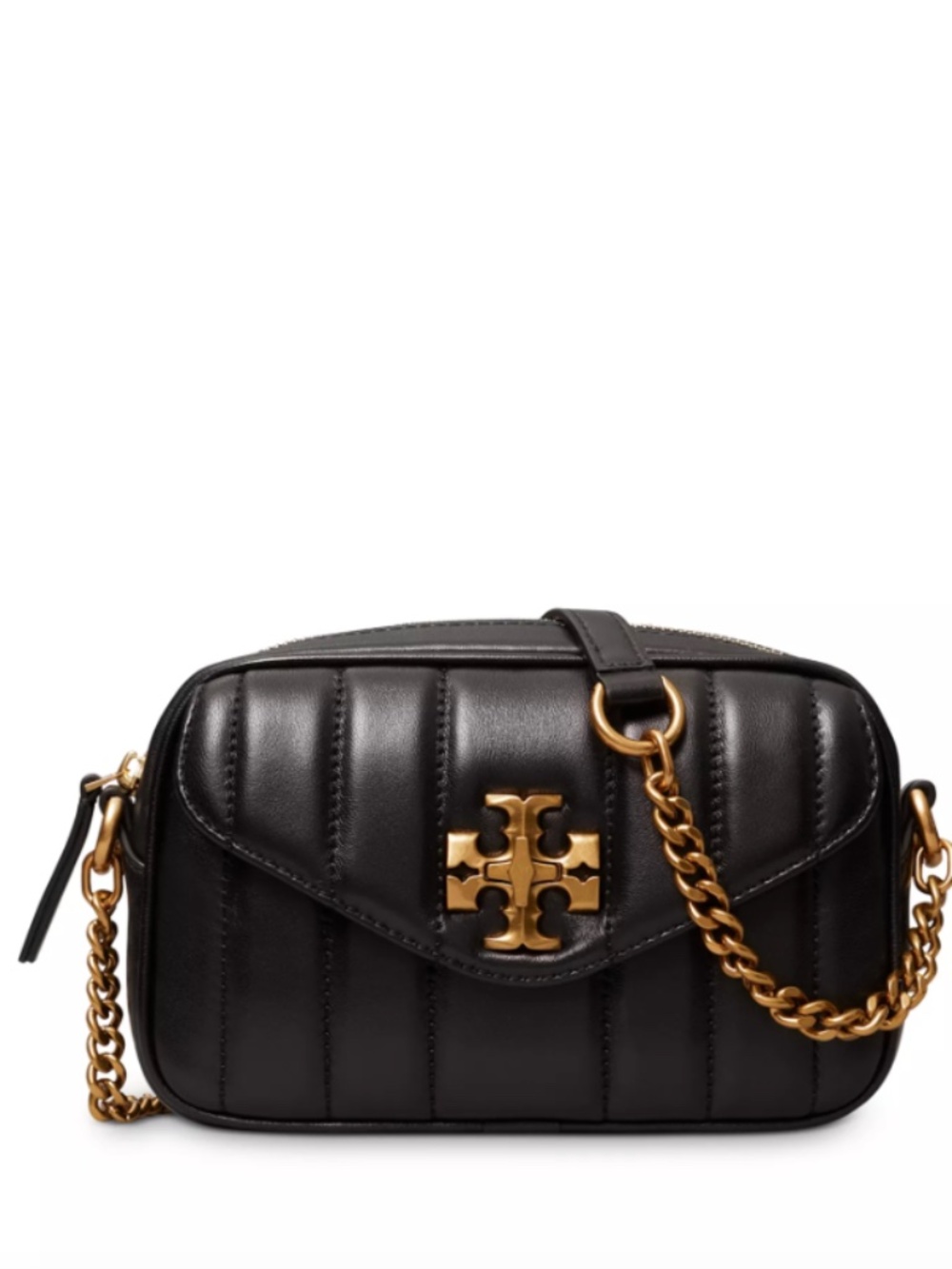 Tory Burch Kira Mini Camera Bag in Black /Rolled Gold